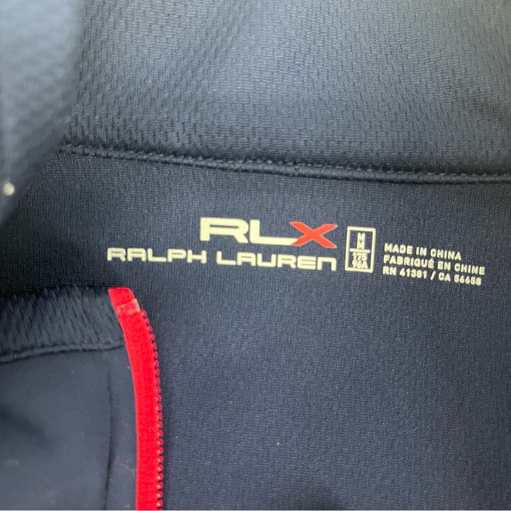 RLX Ralph Lauren Vest Mens Medium Navy Blue Golf Performance Premium Zip Stretch - Picture 6 of 11